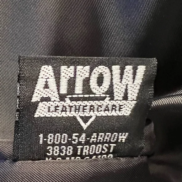 Men’s Schott Genuine Black Leather Motorcycle Jacket with fur liner in size 44